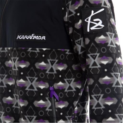 Karrimor ruházat fekete/lila apop férfiak k2 cipzáras gyapjú P60RX158 - Image 4
