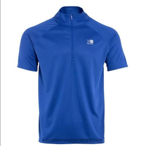 Karrimor ruházat klasszikus kék férfiak cipzáras rövid ujjú póló P60RX20 - Image 1
